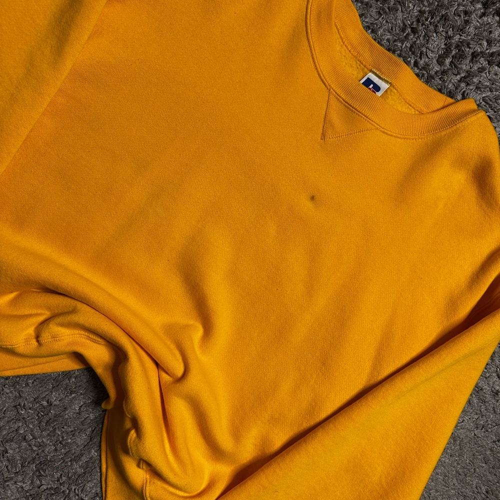2000s Russell Athletic Yellow Crewneck